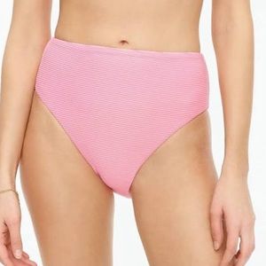 JCREW ribbed bikini bottom with high cut leg